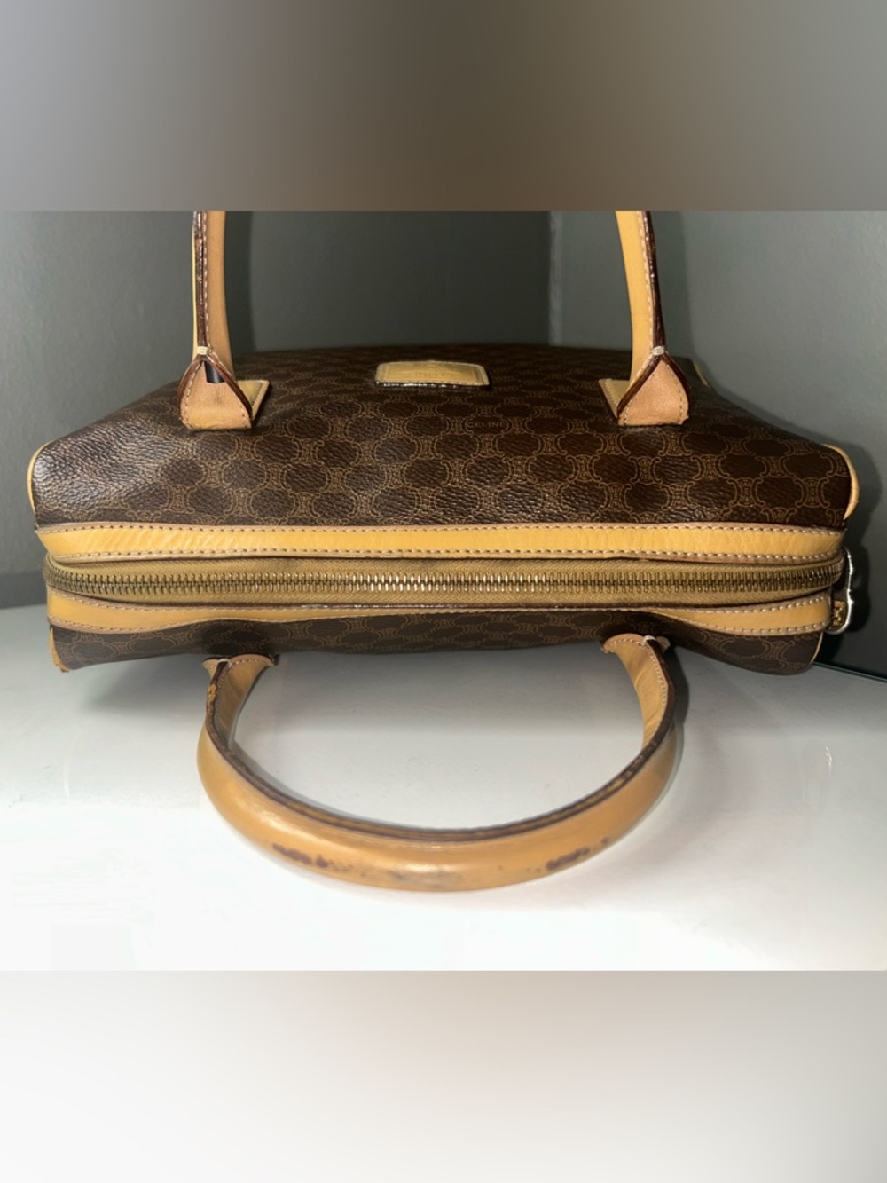 Vintage Celine Macadam Mini Boston Bag - Picture 3 of 15